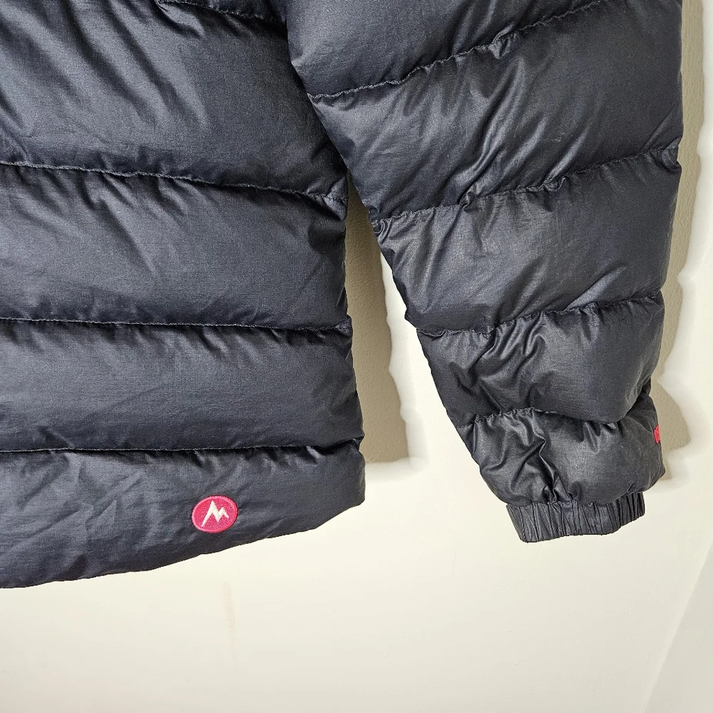 Marmot 650-fill Men's Down Puffer Jacket Black Zip Front Ski Large L